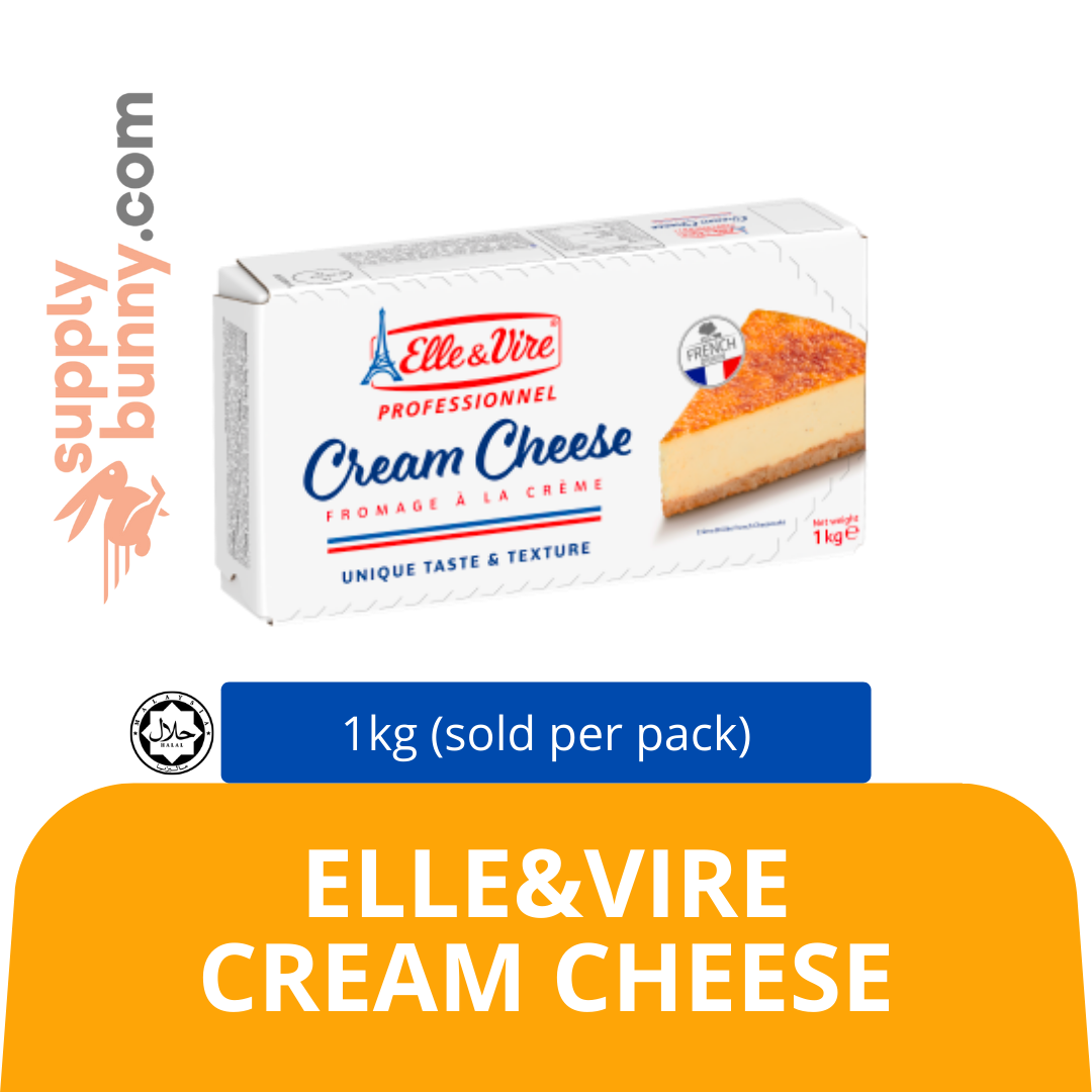 Elle&Vire Cream Cheese 1kg (sold per pack) Le Cakery