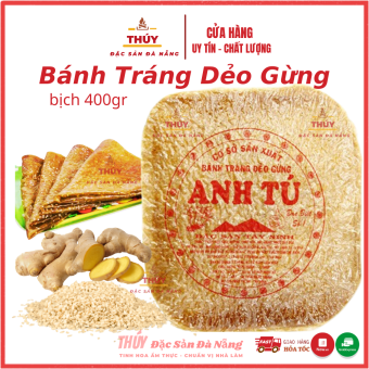 Bánh tráng dẻo gừng sữa mè Anh Tú 400gr  - Đặc Sản Tây Ninh