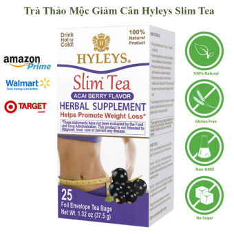 [Slim Tea] Trà Giảm Cân Hyleys Slim Tea Trà Thảo Mộc Goji Berry Câu Kỳ Tử Acai Berry  Made in USA