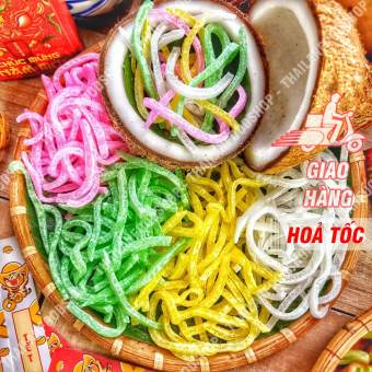 Mứt Dừa Non Thanh Điệp Sợi Đũa Mix Vị Lon 450gr