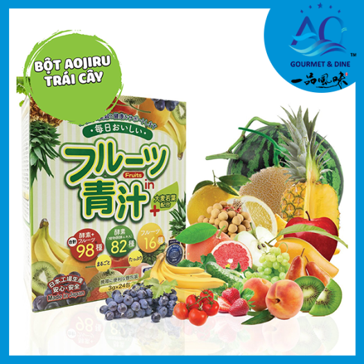 Bột Mầm Lúa Mạch Aojiru Trái Cây 72g (3gx24gói)