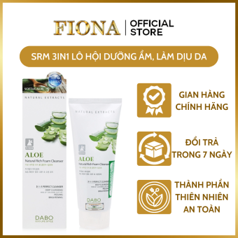 Sữa Rửa Mặt Dabo Lô Hội 3in1 Cấp Ẩm Ngừa Mụn Se Khít Lỗ Chân Lông Cao Cấp Hàn Quốc (60ml và 180ml) – Hàng Chính Hãng