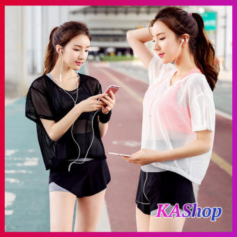 Áo lưới freesize tập gym croptop - Áo lưới thể thao - KAShop