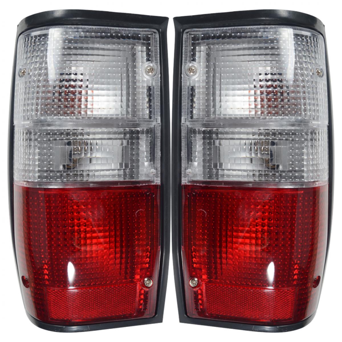 ไฟท้าย รุ่น มิตซูบิชิ ไซโคลน MITSUBISHI CYCLONE L200 ปี 1986 - 1997 สีขาว แดง ขอบดำ 1 คู่ รวมชุดสายไฟ และหลอดไฟ ราคา 650 บาท*ส่งฟรี