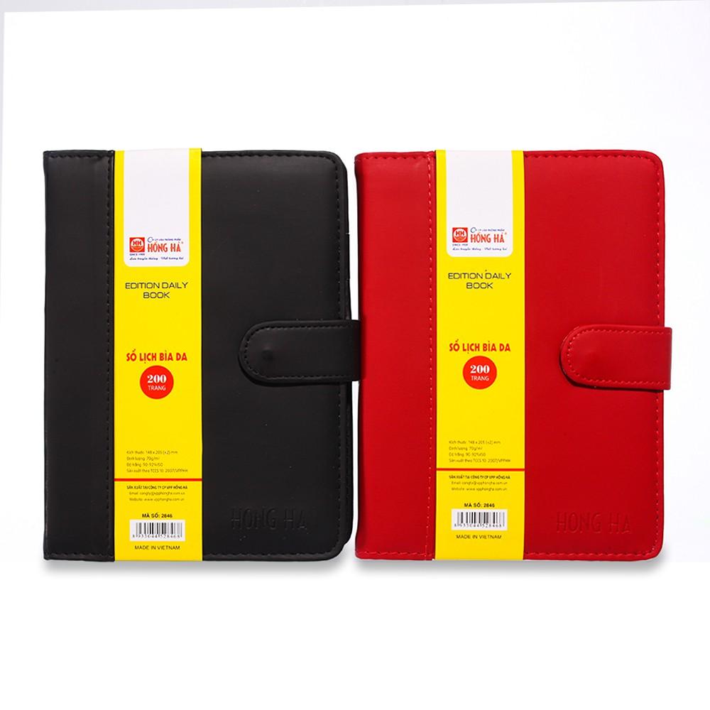 Sổ lịch da 200 trang a5 hồng hà edition daily book 2846