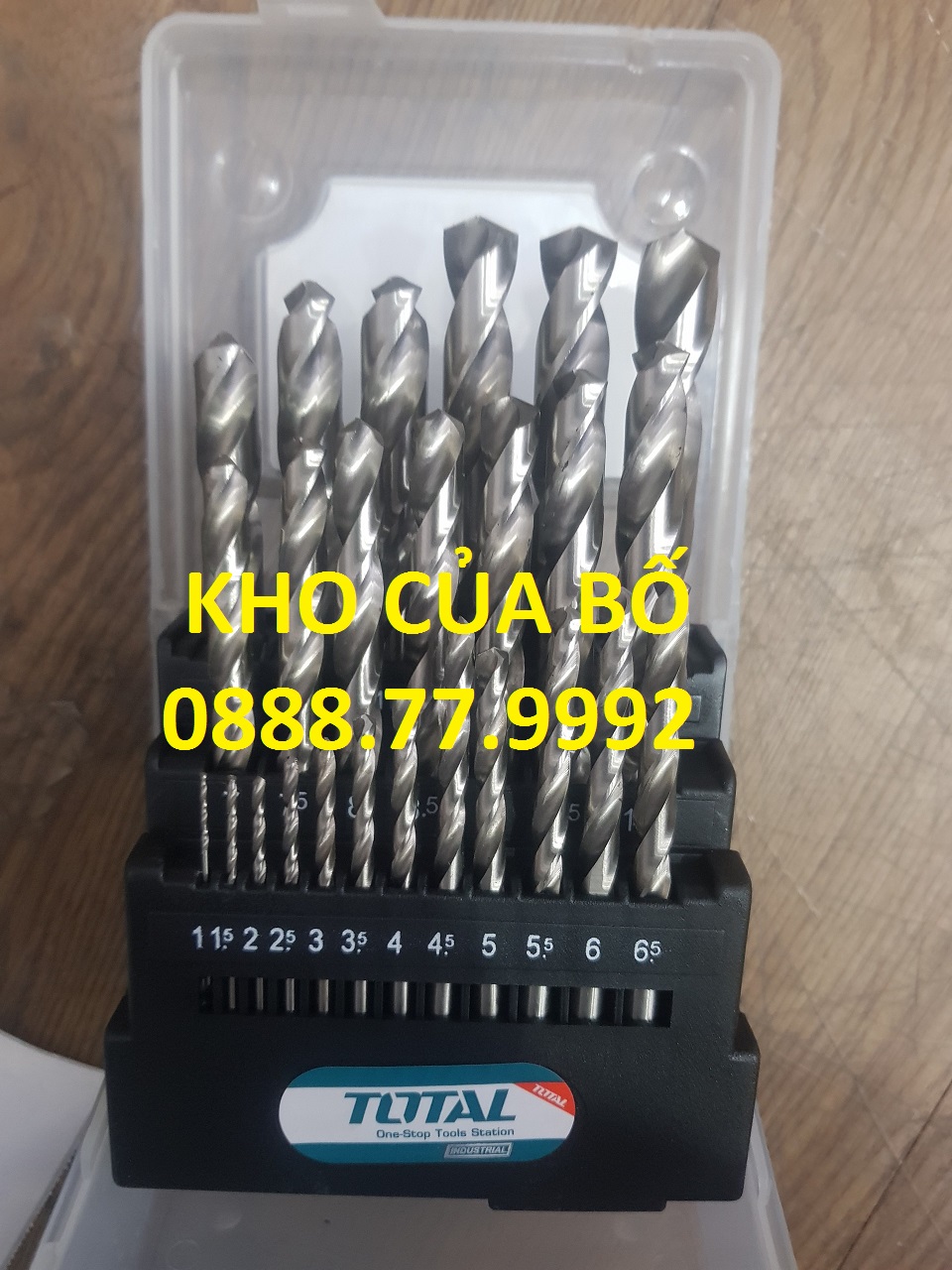 Bộ mũi khoan kim loại hss 25 chi tiết total tacsd0251 | bộ 25 mũi khoan sắt có kích thước từ 1 - 13mm chuyên dùng khoan bê tông kim loại, gỗ ,sắt