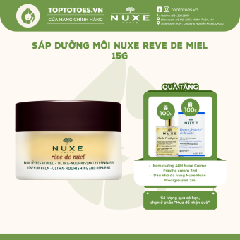 Sáp dưỡng môi dạng hũ Nuxe Reve De Miel - 15g [NHẬP KHẨU CHÍNH HÃNG 100%]