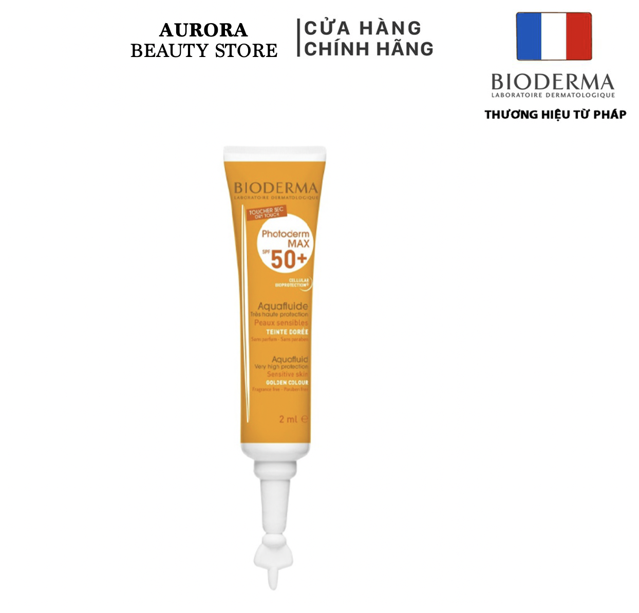 [Mini size 2ml] Bioderma - Kem Chống Nắng Giảm Bóng Nhờn (Có Màu) Photoderm MAX Aquafluide SPF 50+