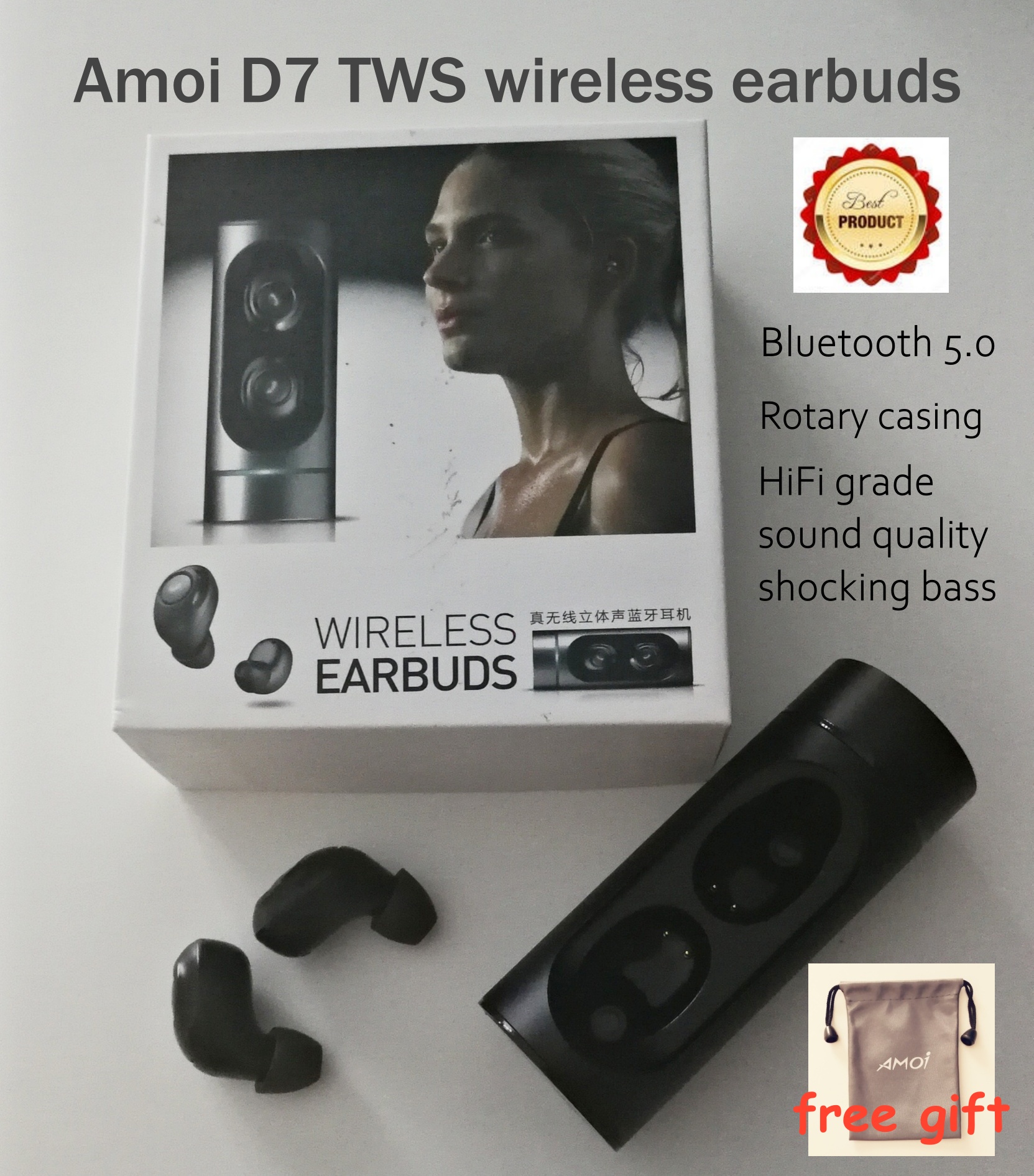 amoi wireless earbuds