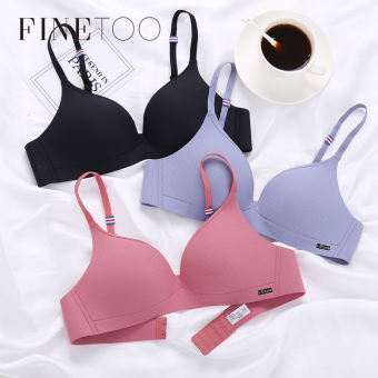 FINETOO New A B Cup Siêu Mỏng Ngực Nhỏ Liền Mạch Đồ Lót Cô Gái Siêu Tập Hợp Không Có Vòng Thép Áo Ngực Điều Chỉnh Loại Cốc Mỏng Thoáng Khí