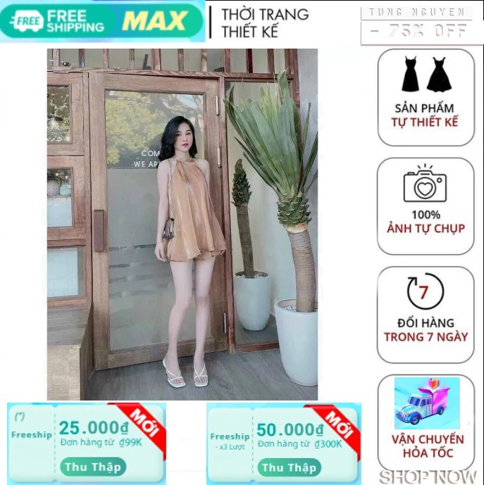 Siêu hót sét áo cổ yếm bóng
