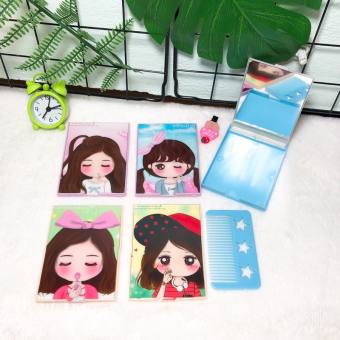 ♥️FREESHIP♥️ Gương mini kèm lược hình bé gái đáng yêu