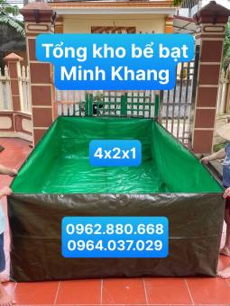 Bể bạt PVC nuôi cá, ếch chiều cao 1m chống nhảy