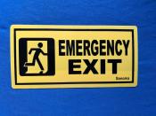 A-Mart High Impact Plastic Signage 4x8 inches Emergency Exit Signages Sign Not Sticker Not Laminated