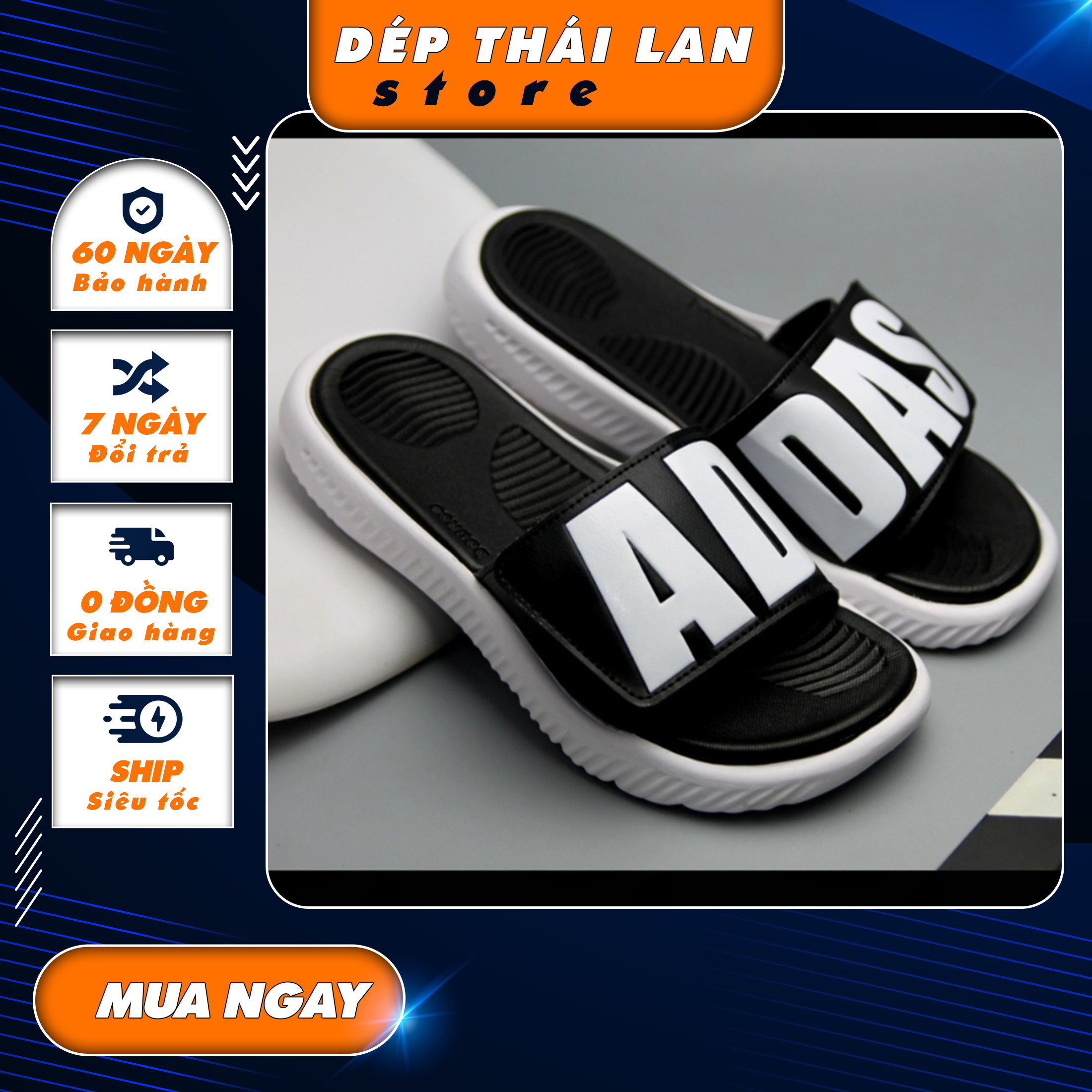 Dép Adidas Alphabounce Thái Lan Cao Cấp, Dép Quai Ngang