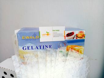 10 Lá Gelatine Ewald Đức (3.4g/lá) làm bánh kẹo thạch nấu chè