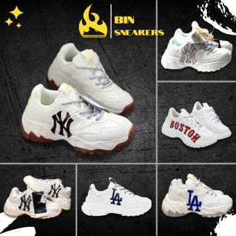 Giày MLB NY, LA, Boston chuẩn 11 bản Trung hàng đế tách - Giày NY đế nâu, LA độn đế tăng chiều cao Full Bill Box
