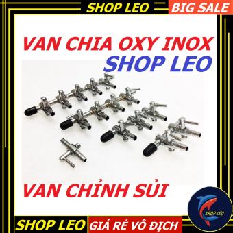 Đầu chia sủi OXY INOX Siêu bền - van chỉnh sủi oxy- phụ kiện máy sủi - thủy sinh -hồ cá cảnh - shopleo