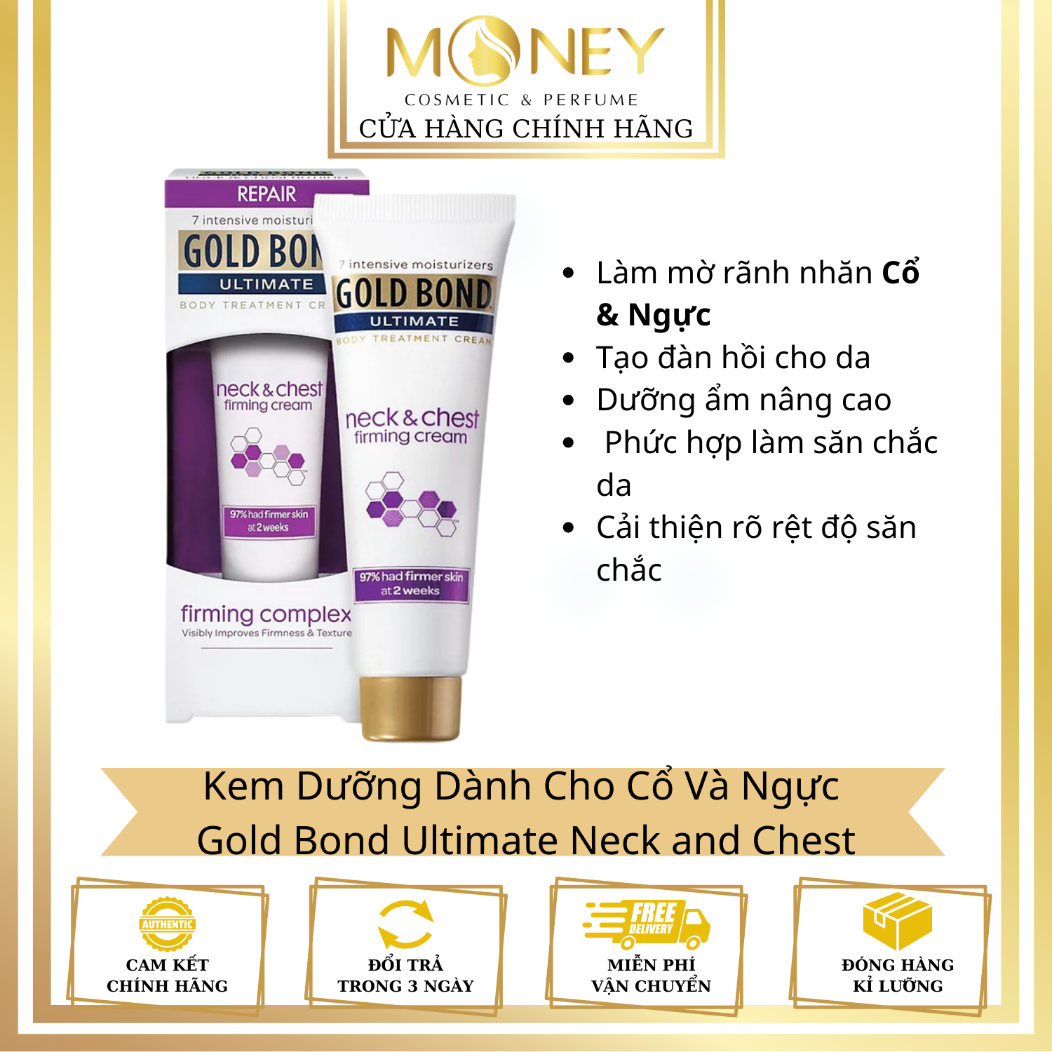 Kem Dưỡng Dành Cho Cổ Và Ngực Gold Bond Ultimate Neck and Chest 56g của Mỹ