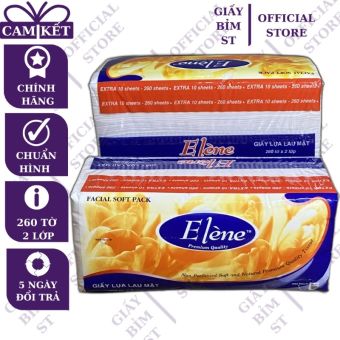 Giấy ăn rút Elene xanh 260 tờ x 2 lớp