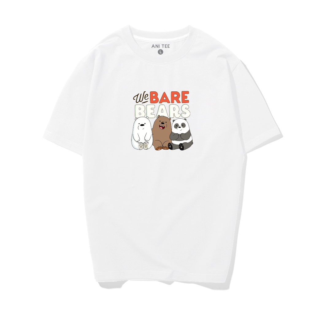 Áo thun 3 chú gấu form rộng unisex 100% cotton