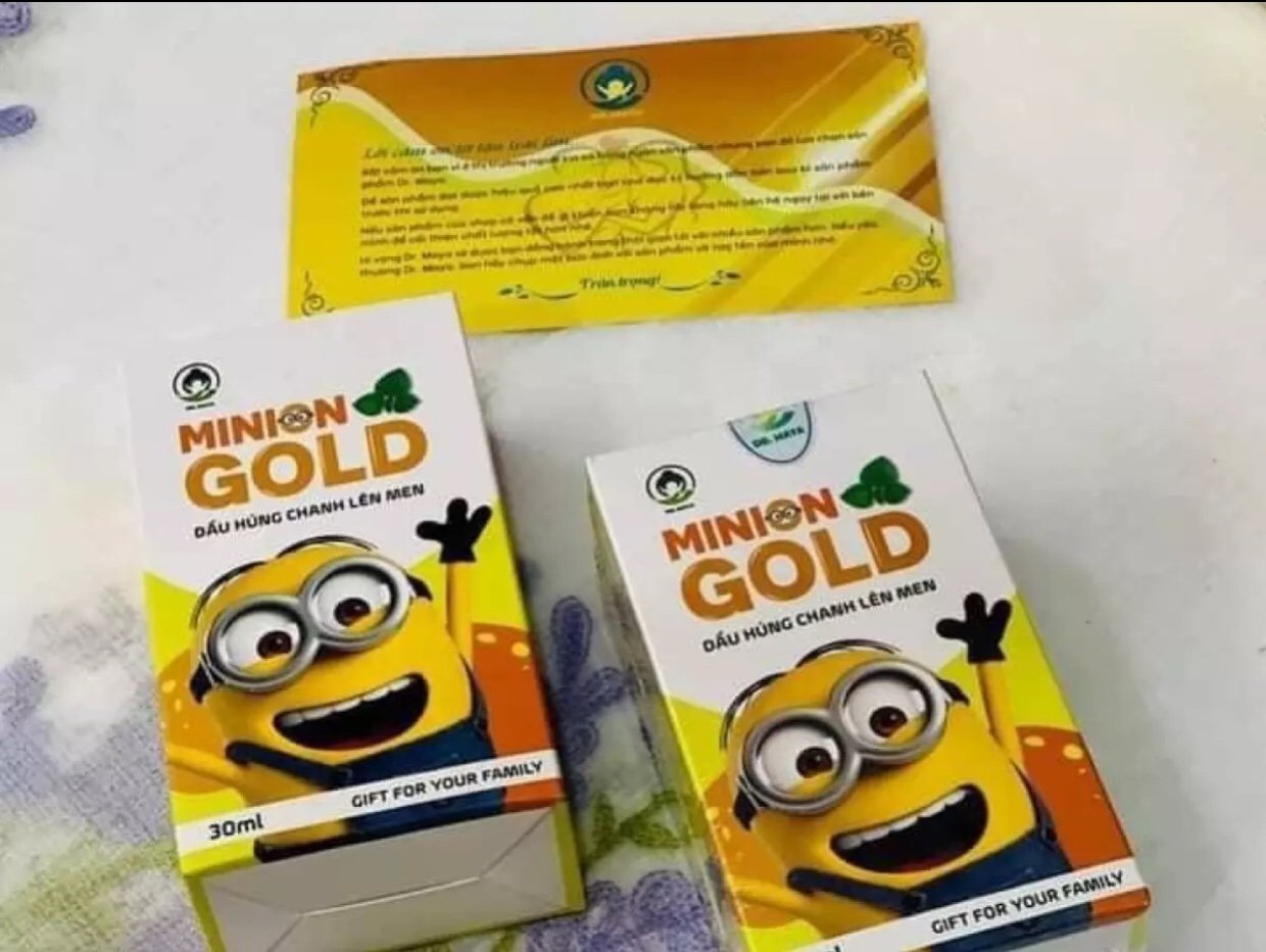 Tinh dầu húng chanh Minion LÊN MEN 30ml ,COM BO 3 CHAI Dầu húng chanh Minion GOLD [ chính hãng ] Tin