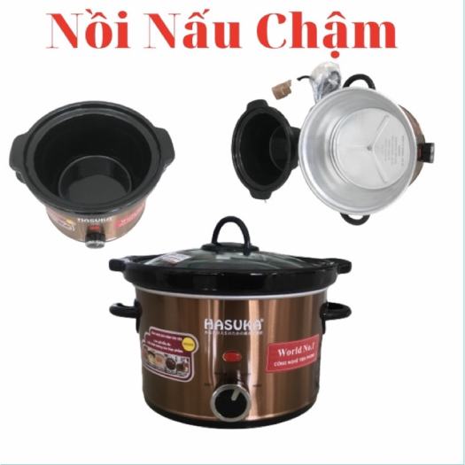 Nồi Nấu Chậm, Nồi Hầm, Kho Cá, Nấu Cháo HASUKA HSK-118 - 2,5 Lít - Hàng Chính Hãng (Màu ngẫu nhiên)