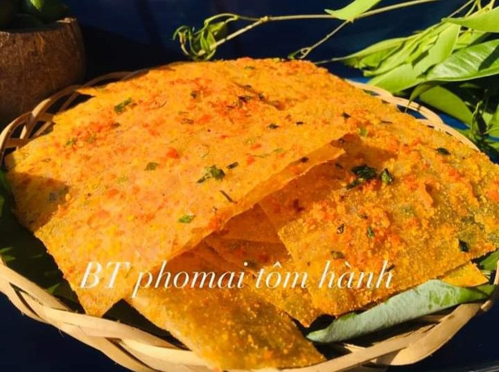 bánh tráng phô mai tôm hành 30gr ăn vặt vừa ngon vừa rẻ