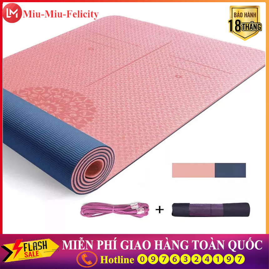 ( LOẠI DÀY - CHỐNG TRƯỢT ) Thảm tập yoga , Thảm tập thể dục Thái lan  , thảm tập gym 8mm Thảm chống trượt bảo vệ môi trường chống trượt và dày cho người mới bắt đầu. Bh Uy Tín 1 Đổi 1