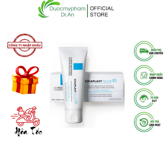 HÀNG NHẬP KHẨU - Kem Dưỡng Ẩm Phục Hồi Da Tổn Thương Giảm Kích Ứng Làm Dịu Làm Mượt Làm Mát Da La Roche Posay Cicaplast Baume B5 Soothing Repairing Balm 40ml - DuocmyphamDrAn