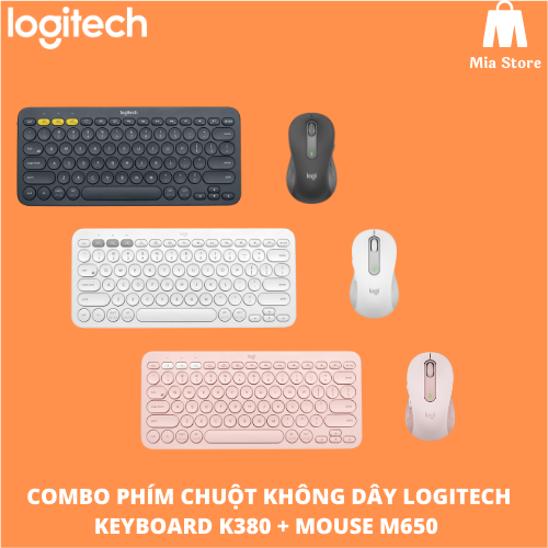 Combo bàn phím không dây Logitech K380 + Chuột không dây bluetooth