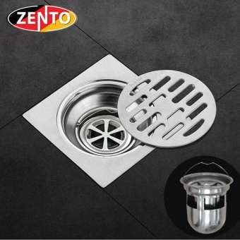 Phễu thoát sàn chống mùi inox Zento TS125 (12x12cm)