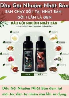 Dầu gội đen tóc phủ bạc Bibop (chai 500ml)
