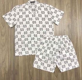 Hot Trend 2020 Bộ Hè Nam,Đồ Bộ Nam LV Hoa Nhỏ Chất Xịn Cao Cấp Có Size