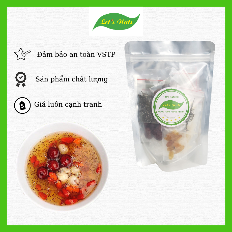 Chè dưỡng nhan tuyết yến Bếp của mẹ SUSUTOSHOP set nguyên liệu 12-15 chén giúp thanh lọc cơ thể