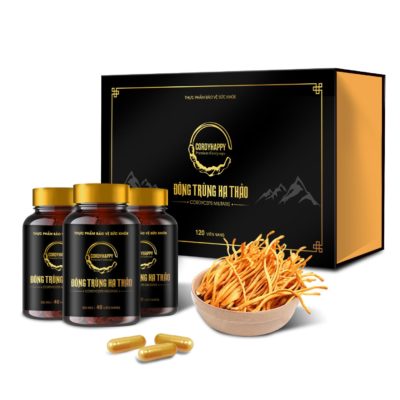 Viên uống Đông Trùng Hạ Thảo Cordyhappy nguyên chất 100% hỗ trợ cải thiện sức khỏe, cải thiện sinh lý nam nữ