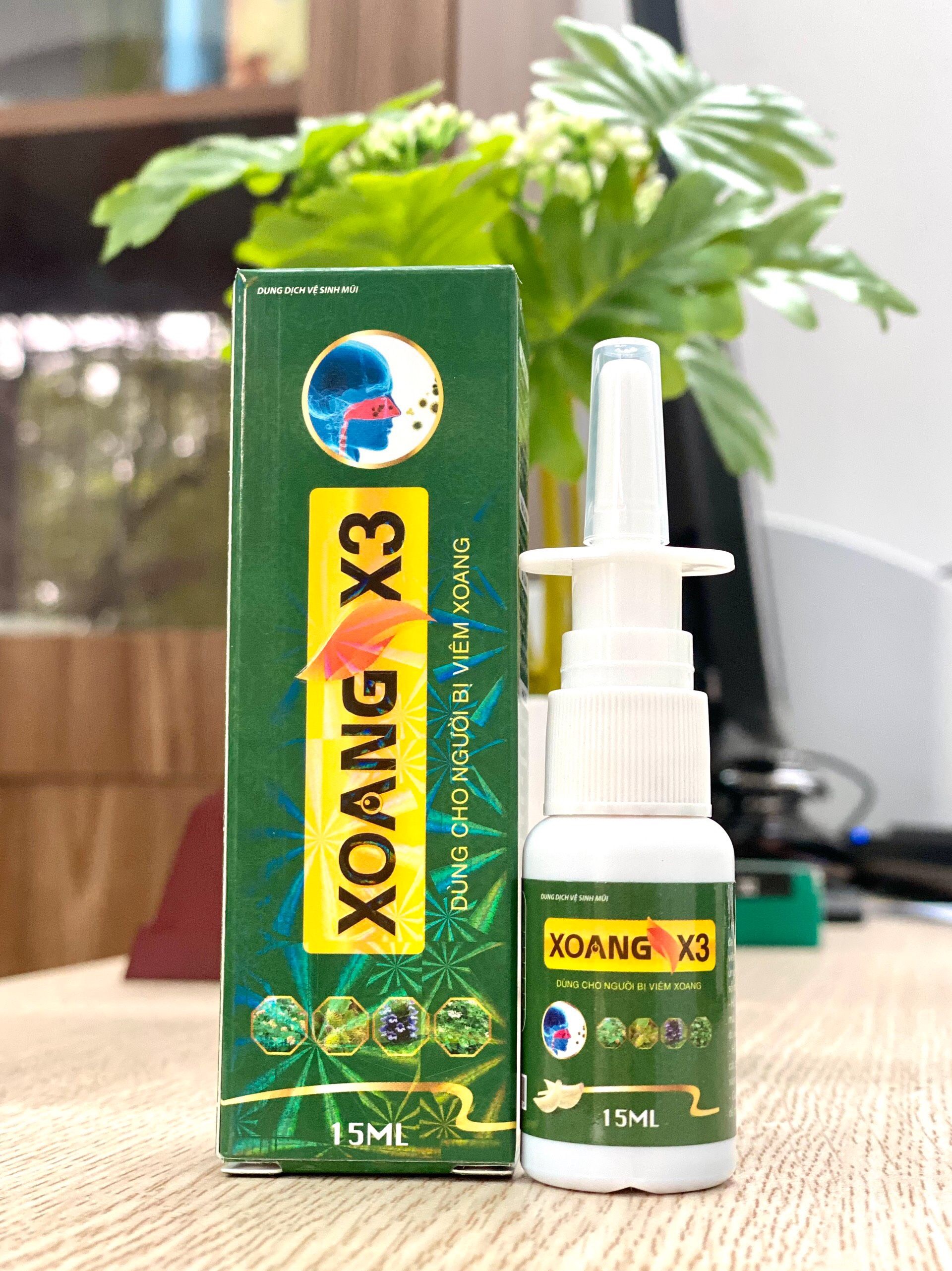 Xịt viêm xoang - Xoang X3 hỗ trợ điều trị viêm xoang , viêm đa xoang , viêm xoang mãn tính ,viêm xoang lâu năm ,giúp thông thoáng mũi ,dễ thở , -lọ 15ml