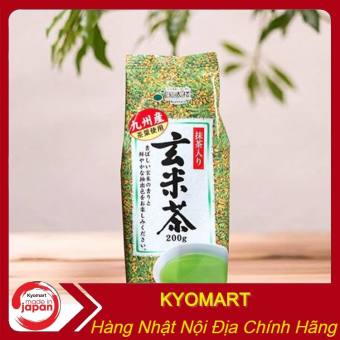 Trà Gạo Lứt Nhật Bản 200g |Trà xanh gạo lứt rang Kunitaro nội địa Nhật Bản