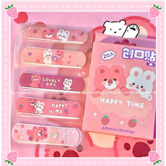 Hộp 100 miếng Băng keo cá nhân urgo hình họa tiết cute dễ thương và 1 hộp 20 miếng ơ gâu dán vết thương ít thấm nước