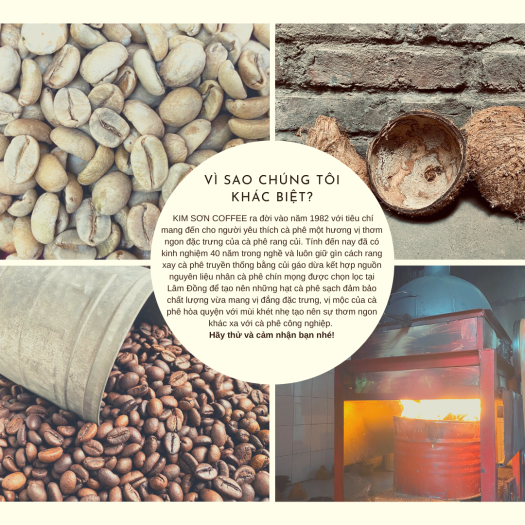 Cà phê rang củi KIM SƠN - 250g - Nguyên chất các loại
