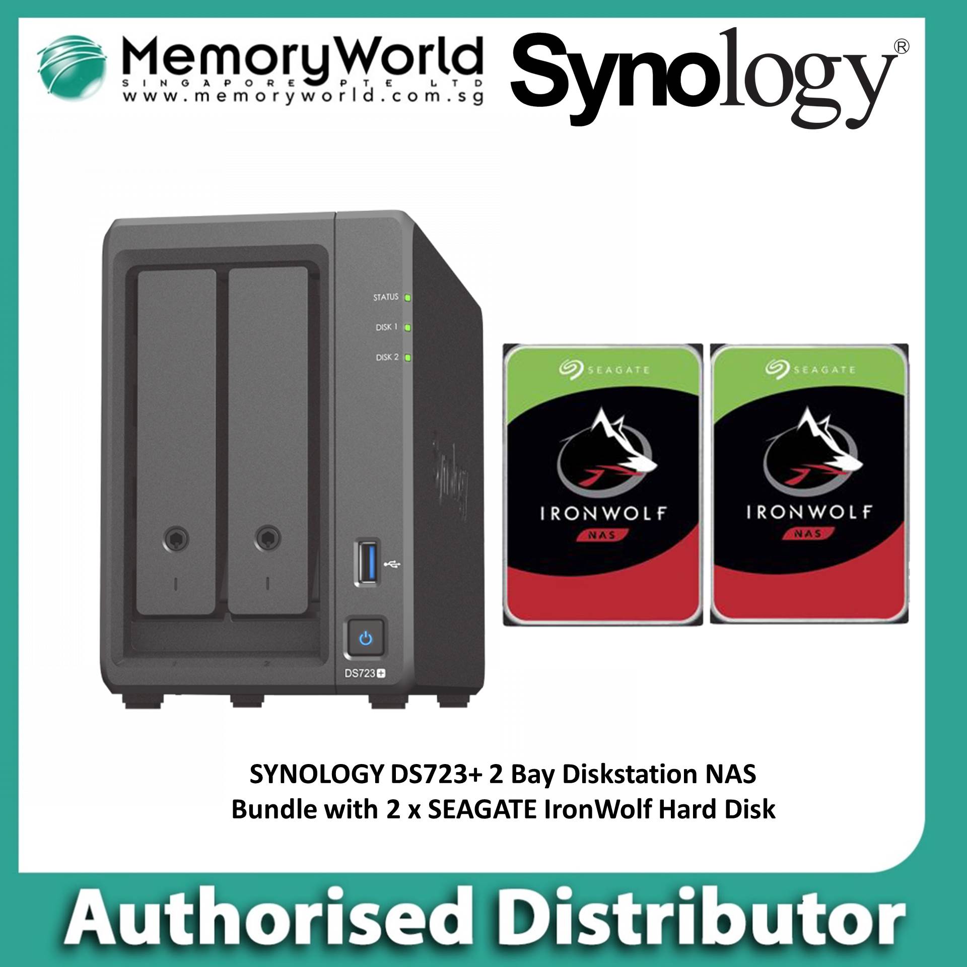 SYNOLOGY Authorised Distributor] SYNOLOGY DS224+ 2 Bay DiskStation