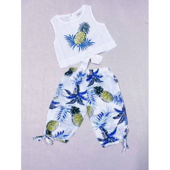 Đồ bộ sát nách quần lửng cho bé gái