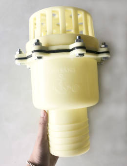 Lúp Bê Máy Bơm Nước nhựa trắng (lúp pê Rọ Lọc, Rọ Bơm, Giỏ Hút Nước) phi 90