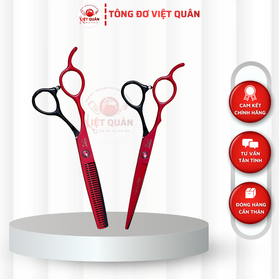 Kéo cắt tóc tay trái Jason 6.0, Bộ kéo cắt tóc giá rẻ dành cho người thuận tay trái Js04