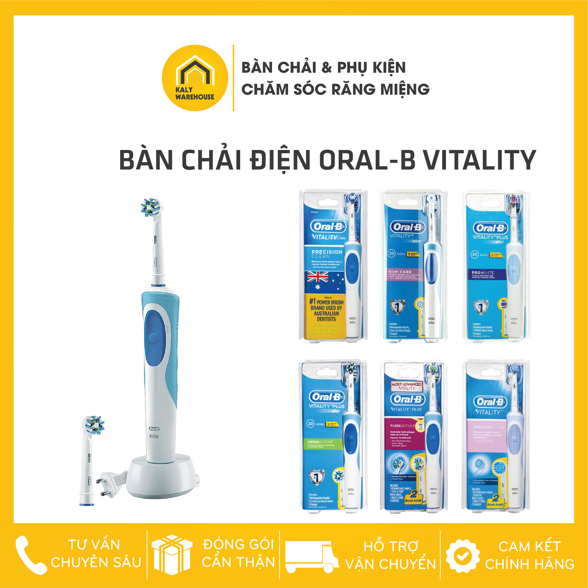 Bàn Chải Đánh Răng Điện Oral-B Vitality