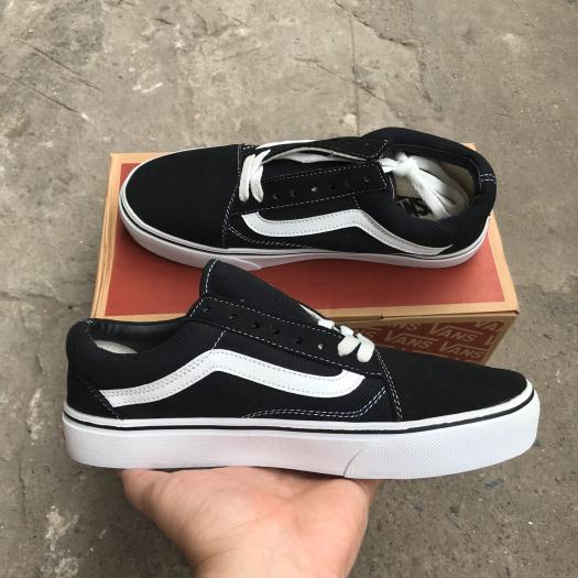 Giày Vans Old Skool Màu Đỏ Mận, Đen