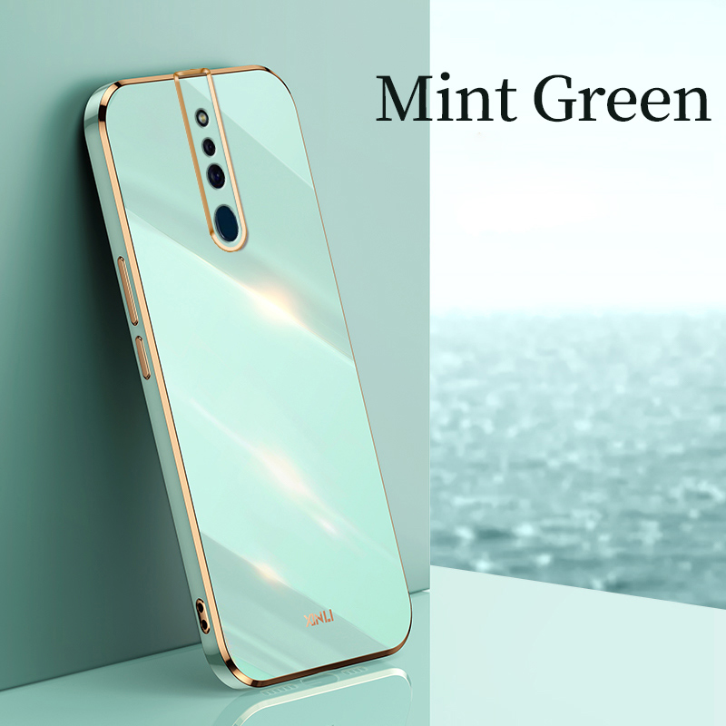 YBD Ốp Điện Thoại Mạ Cho OPPO F11 Pro Ốp Bảo Vệ Máy Ảnh Chính Xác Ốp Cạnh Thẳng Sang Trọng