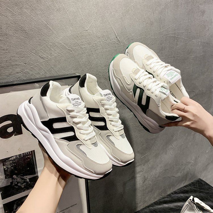 Giày thể thao ULzzang trắng đế đen nam nữ Giầy sneaker độn đế Hot Trend 2022