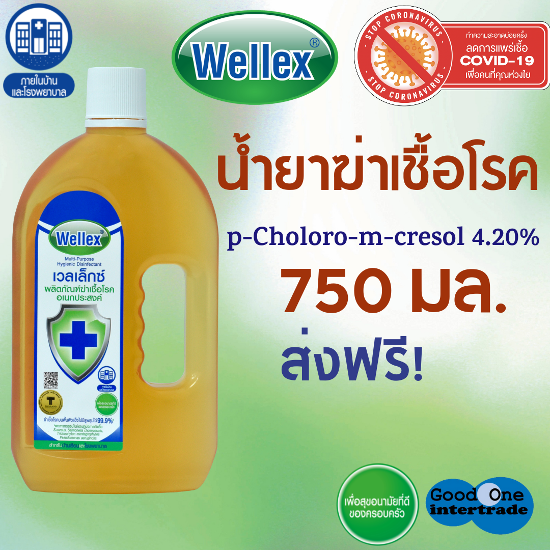 WELLEX น้ำยาฆ่าเชื้อโรคอเนกประสงค์ 750 มล. ราคา 214 บาท*ส่งฟรี