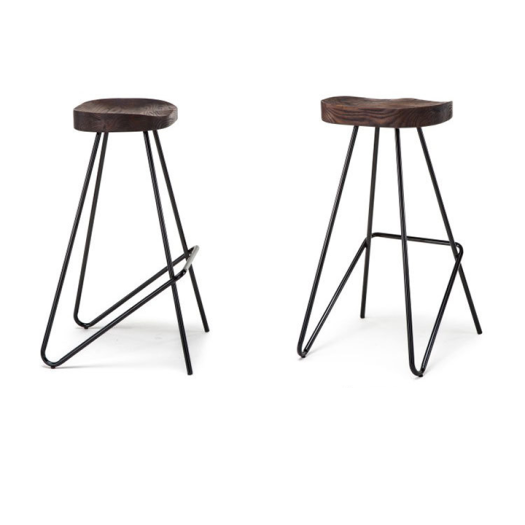 Ghế quầy bar-ghế cafe-ghế đẩu - ghế cao mặt gỗ nguyên khối chân sắt cao 90cm chịu lực tốt sử dụng cho bar, nhà hàng, bàn ăn, cafe, trà sữa - giảm 10%